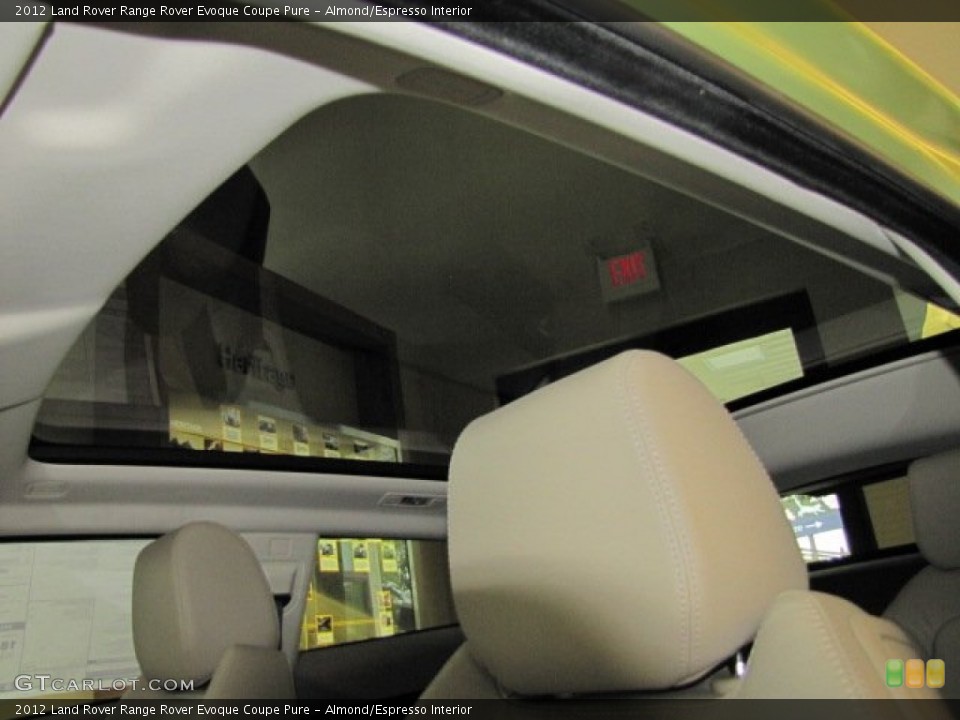 Almond/Espresso Interior Sunroof for the 2012 Land Rover Range Rover Evoque Coupe Pure #75533787