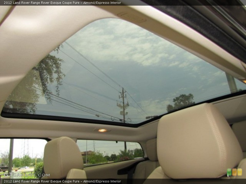 Almond/Espresso Interior Sunroof for the 2012 Land Rover Range Rover Evoque Coupe Pure #75534063