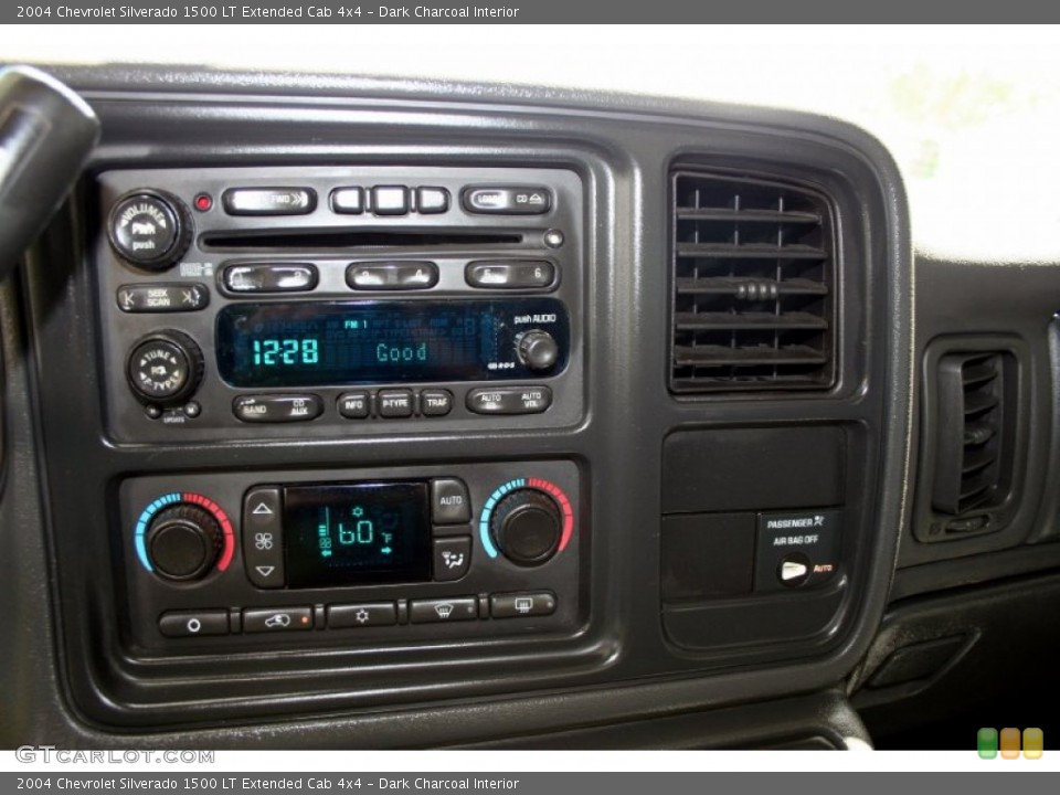 Dark Charcoal Interior Controls for the 2004 Chevrolet Silverado 1500 LT Extended Cab 4x4 #75534443