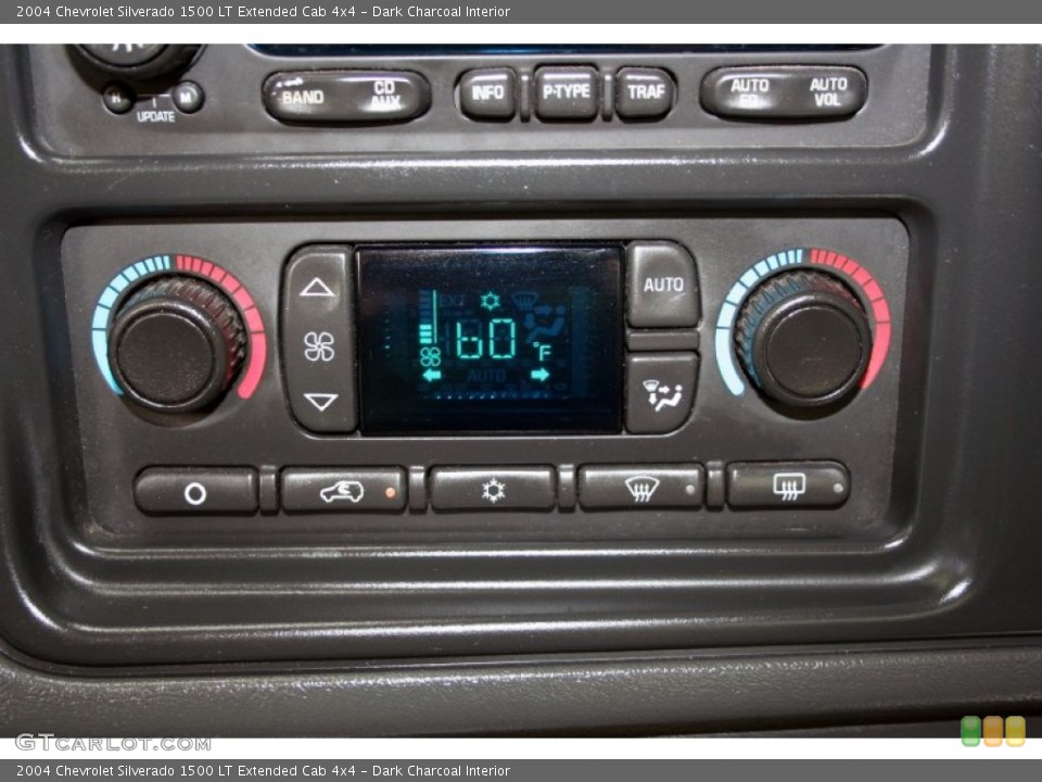 Dark Charcoal Interior Controls for the 2004 Chevrolet Silverado 1500 LT Extended Cab 4x4 #75534487