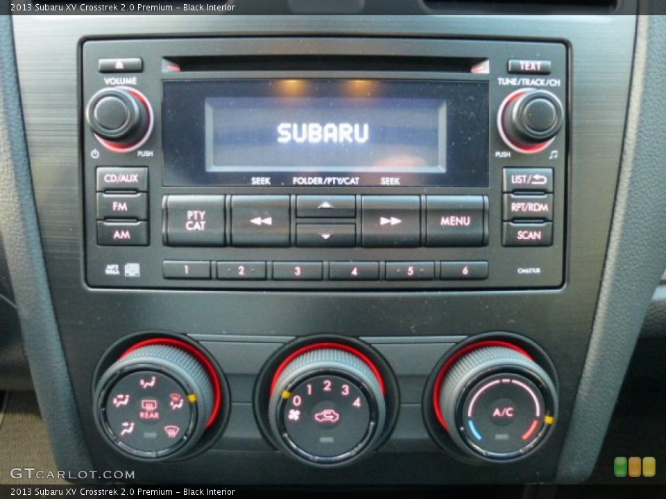 Black Interior Controls for the 2013 Subaru XV Crosstrek 2.0 Premium #75537208