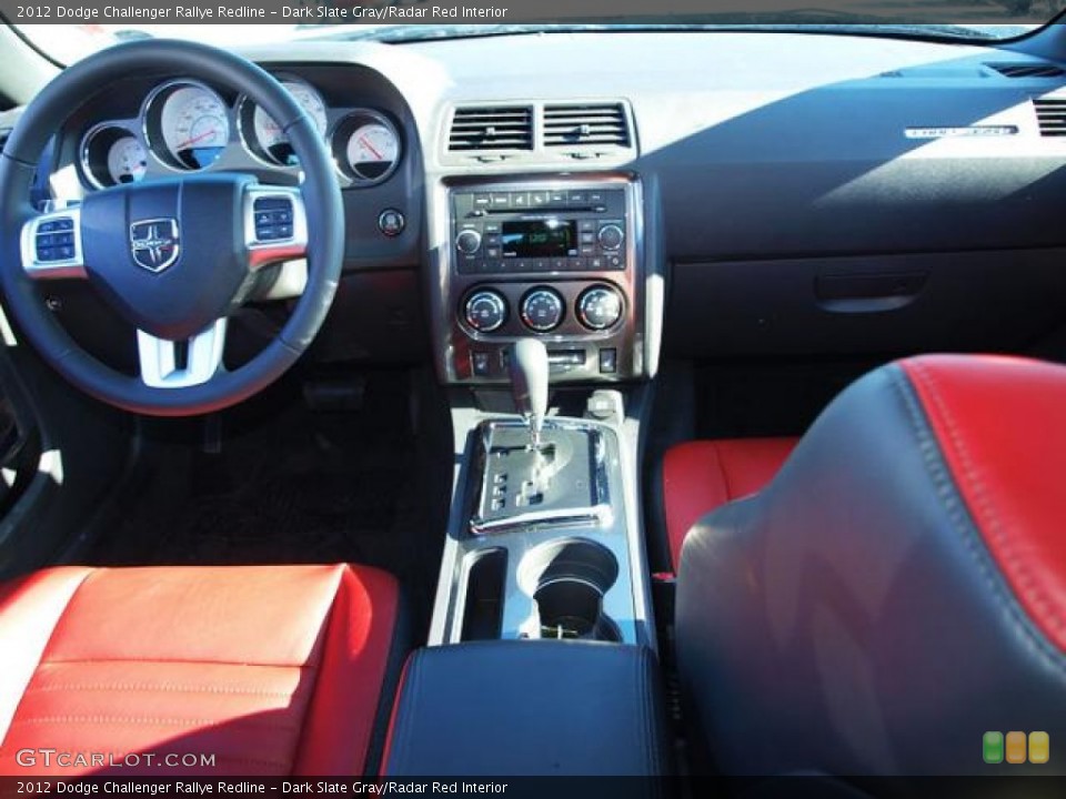 Dark Slate Gray/Radar Red Interior Dashboard for the 2012 Dodge Challenger Rallye Redline #75537213