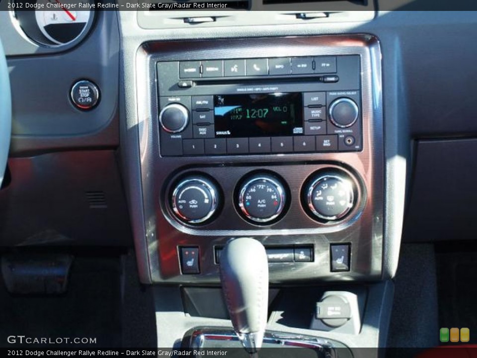 Dark Slate Gray/Radar Red Interior Controls for the 2012 Dodge Challenger Rallye Redline #75537240