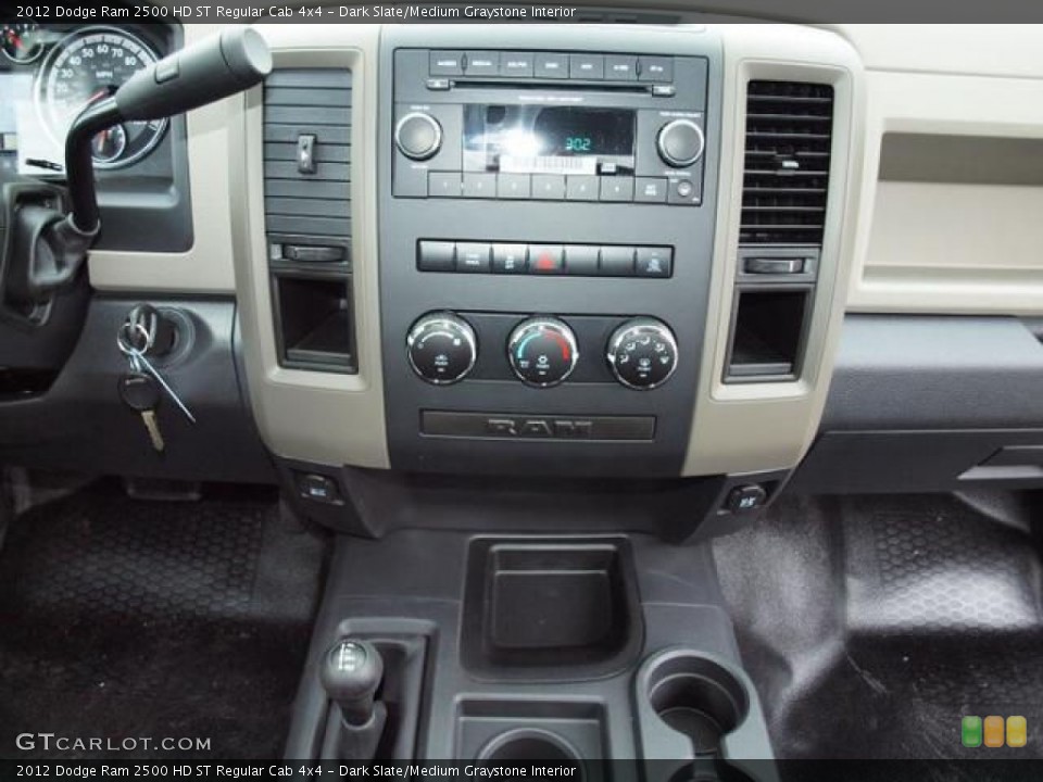 Dark Slate/Medium Graystone Interior Controls for the 2012 Dodge Ram 2500 HD ST Regular Cab 4x4 #75538242