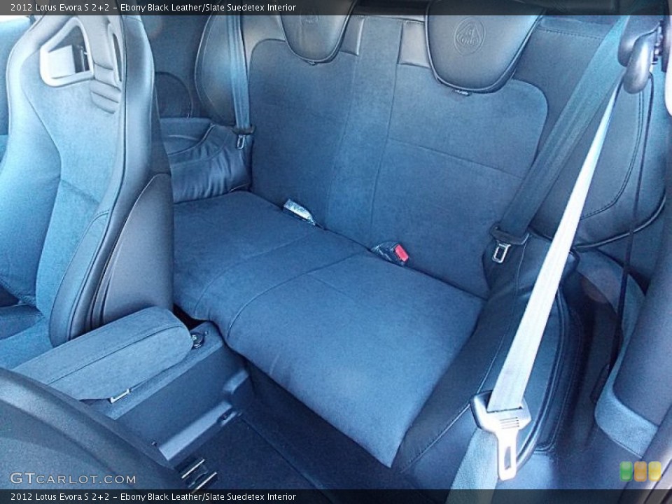 Ebony Black Leather/Slate Suedetex Interior Rear Seat for the 2012 Lotus Evora S 2+2 #75539221
