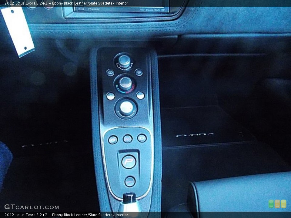 Ebony Black Leather/Slate Suedetex Interior Controls for the 2012 Lotus Evora S 2+2 #75539541