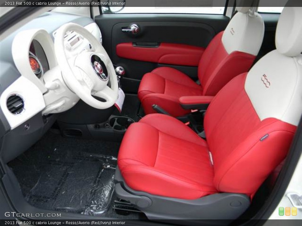 Rosso/Avorio (Red/Ivory) Interior Front Seat for the 2013 Fiat 500 c cabrio Lounge #75541467