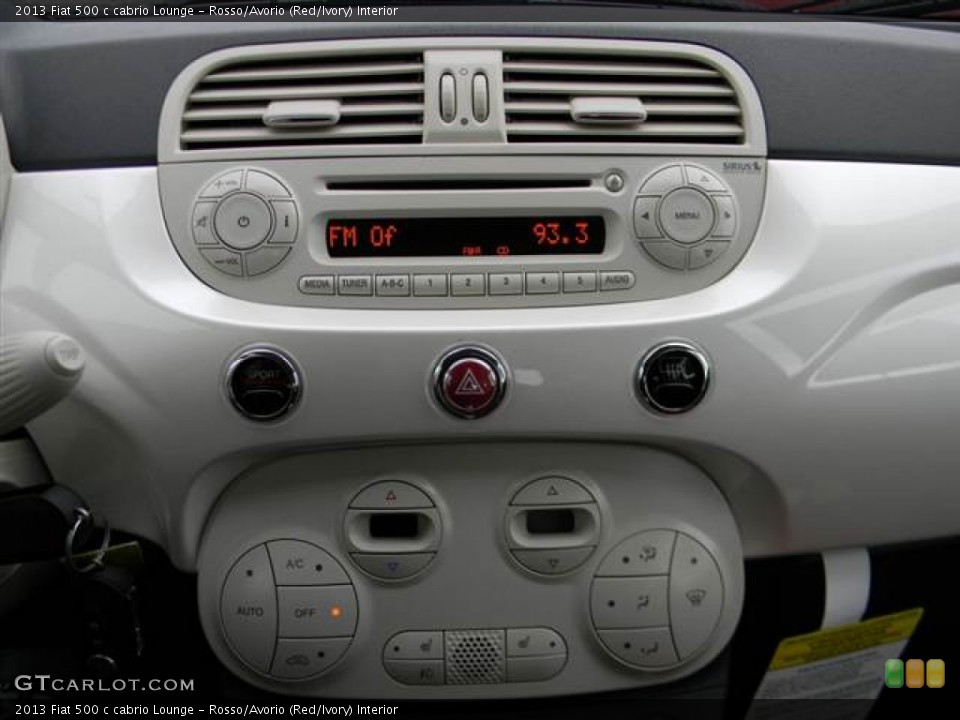 Rosso/Avorio (Red/Ivory) Interior Controls for the 2013 Fiat 500 c cabrio Lounge #75541477