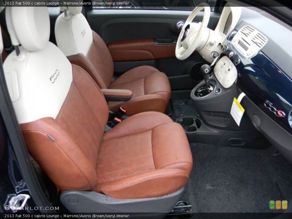 Marrone/Avorio (Brown/Ivory) Interior Photo for the 2013 Fiat 500 c cabrio Lounge #75541572