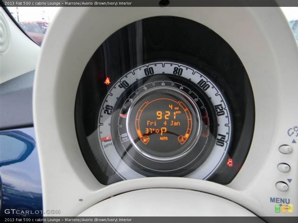 Marrone/Avorio (Brown/Ivory) Interior Gauges for the 2013 Fiat 500 c cabrio Lounge #75541584