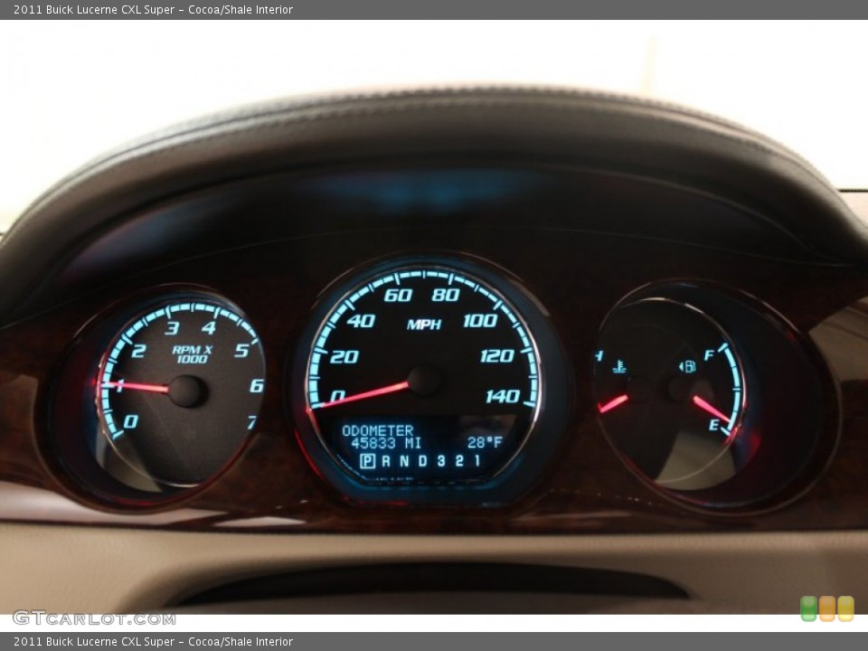 Cocoa/Shale Interior Gauges for the 2011 Buick Lucerne CXL Super #75544245