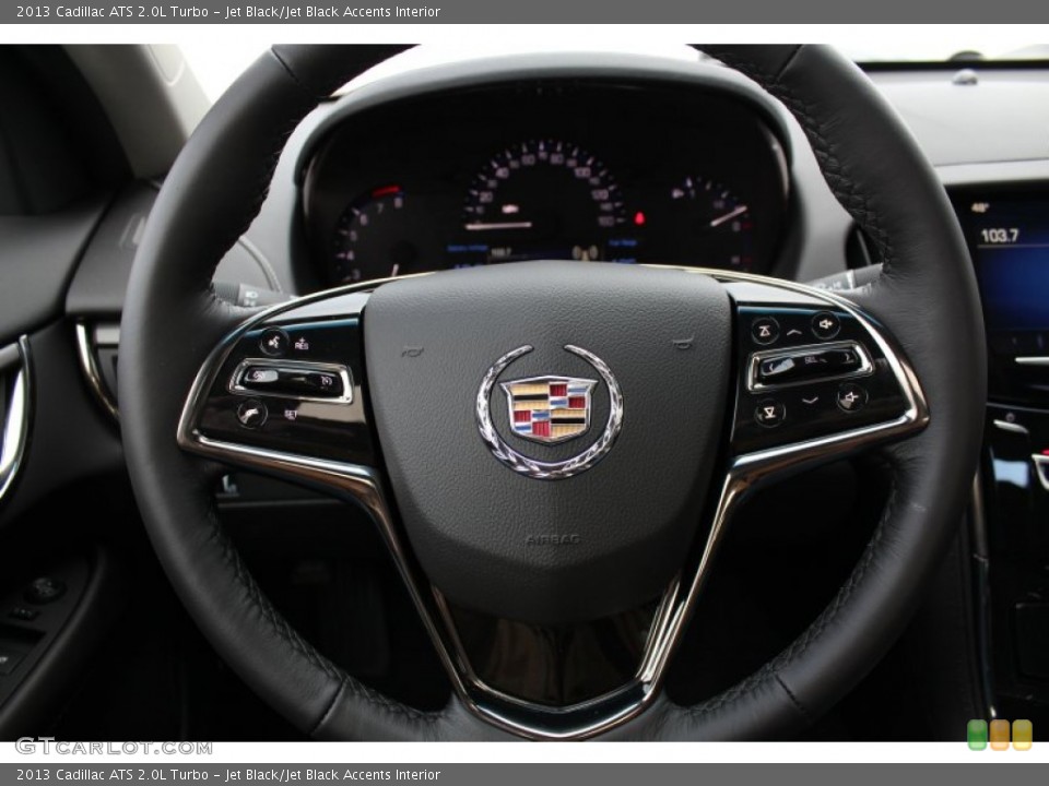 Jet Black/Jet Black Accents Interior Steering Wheel for the 2013 Cadillac ATS 2.0L Turbo #75548163