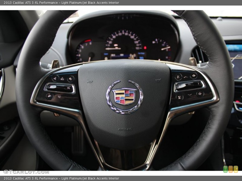 Light Platinum/Jet Black Accents Interior Steering Wheel for the 2013 Cadillac ATS 3.6L Performance #75548619
