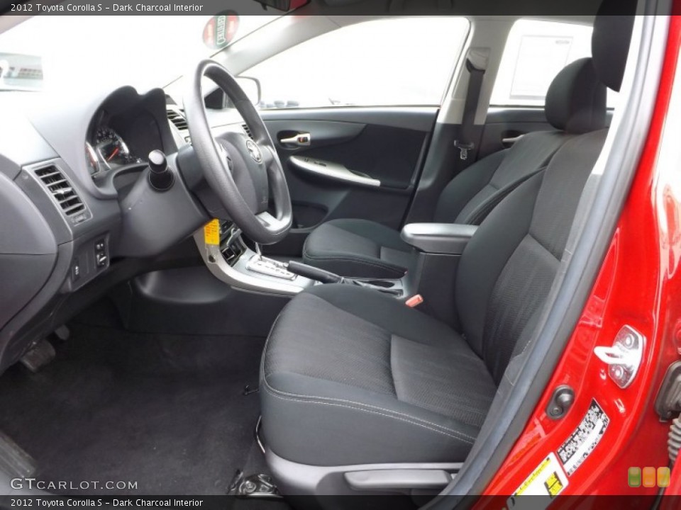 Dark Charcoal Interior Photo for the 2012 Toyota Corolla S #75549757
