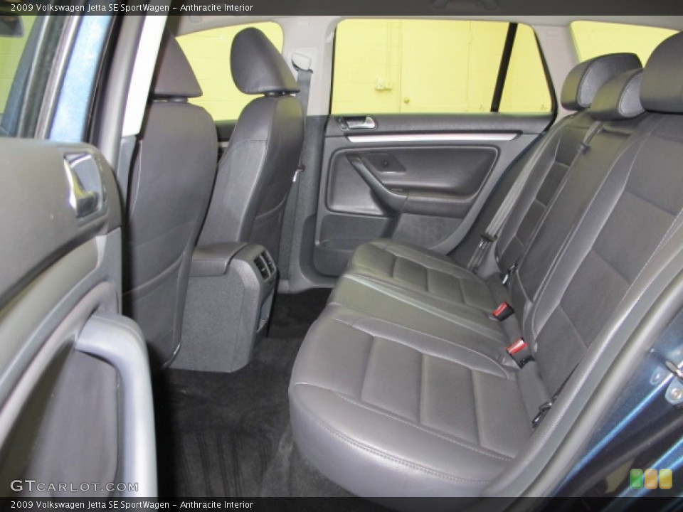 Anthracite Interior Rear Seat for the 2009 Volkswagen Jetta SE SportWagen #75551997