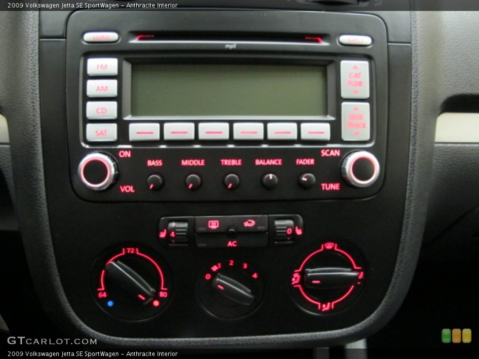 Anthracite Interior Controls for the 2009 Volkswagen Jetta SE SportWagen #75552108