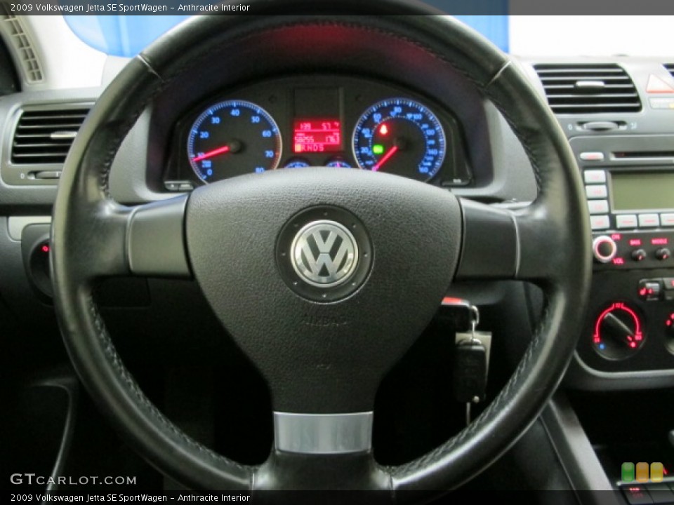 Anthracite Interior Steering Wheel for the 2009 Volkswagen Jetta SE SportWagen #75552128