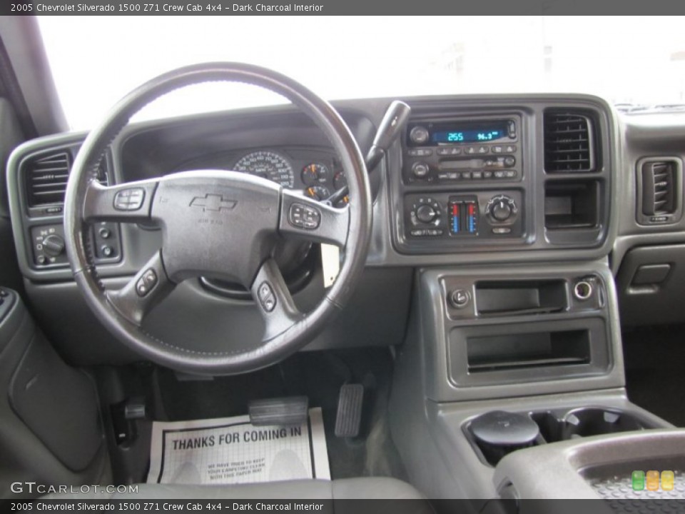Dark Charcoal Interior Dashboard for the 2005 Chevrolet Silverado 1500 Z71 Crew Cab 4x4 #75552228