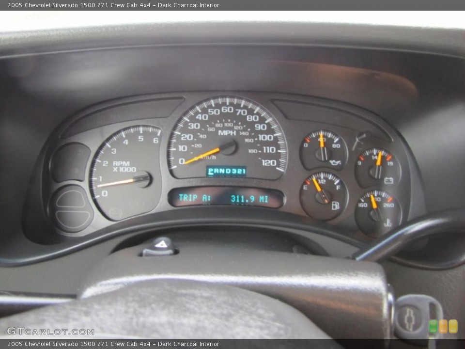 Dark Charcoal Interior Gauges for the 2005 Chevrolet Silverado 1500 Z71 Crew Cab 4x4 #75552300