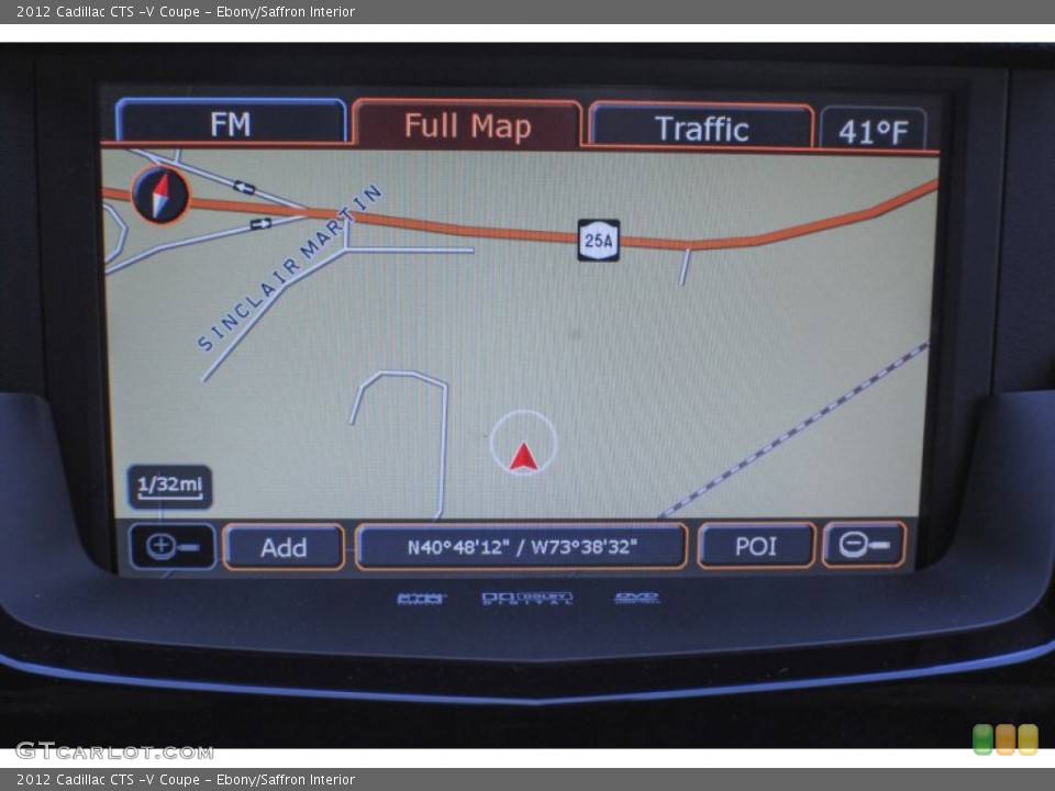 Ebony/Saffron Interior Navigation for the 2012 Cadillac CTS -V Coupe #75562678