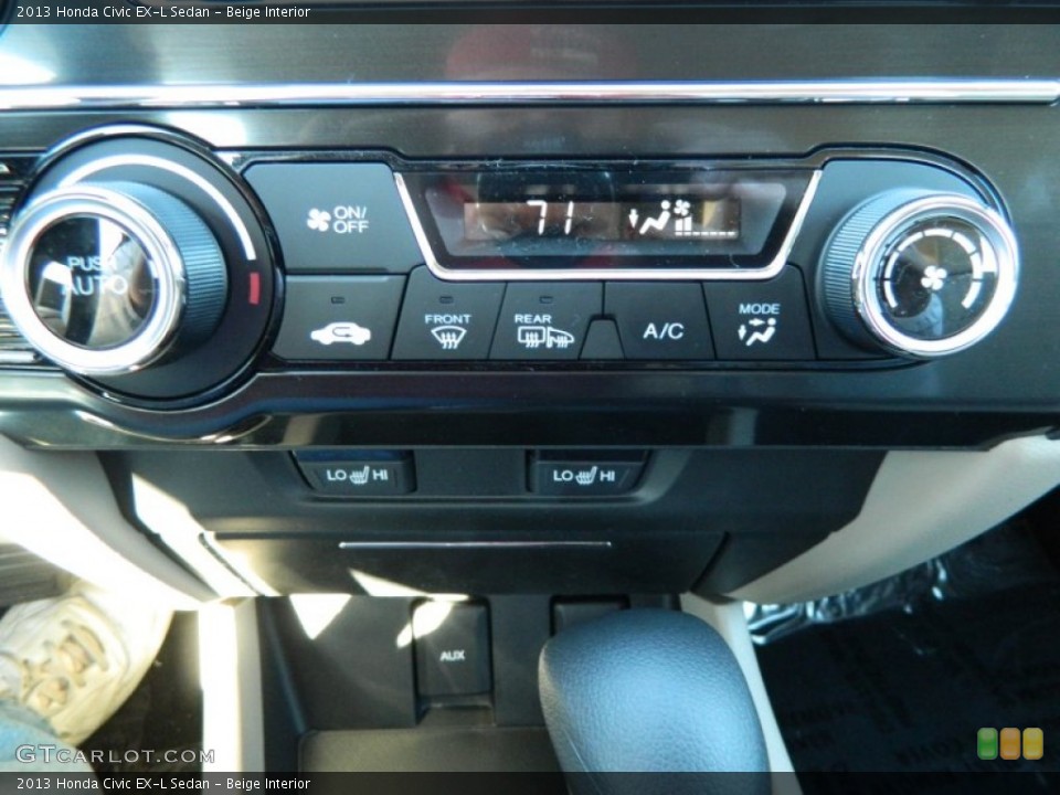 Beige Interior Controls for the 2013 Honda Civic EX-L Sedan #75566770