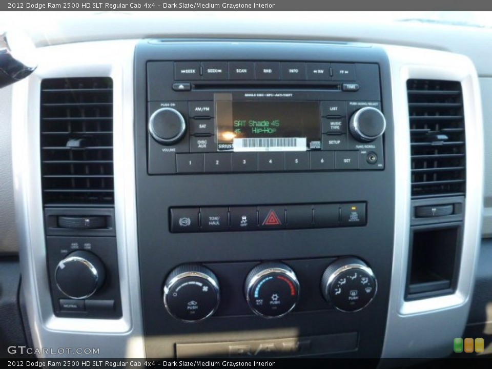 Dark Slate/Medium Graystone Interior Controls for the 2012 Dodge Ram 2500 HD SLT Regular Cab 4x4 #75567817