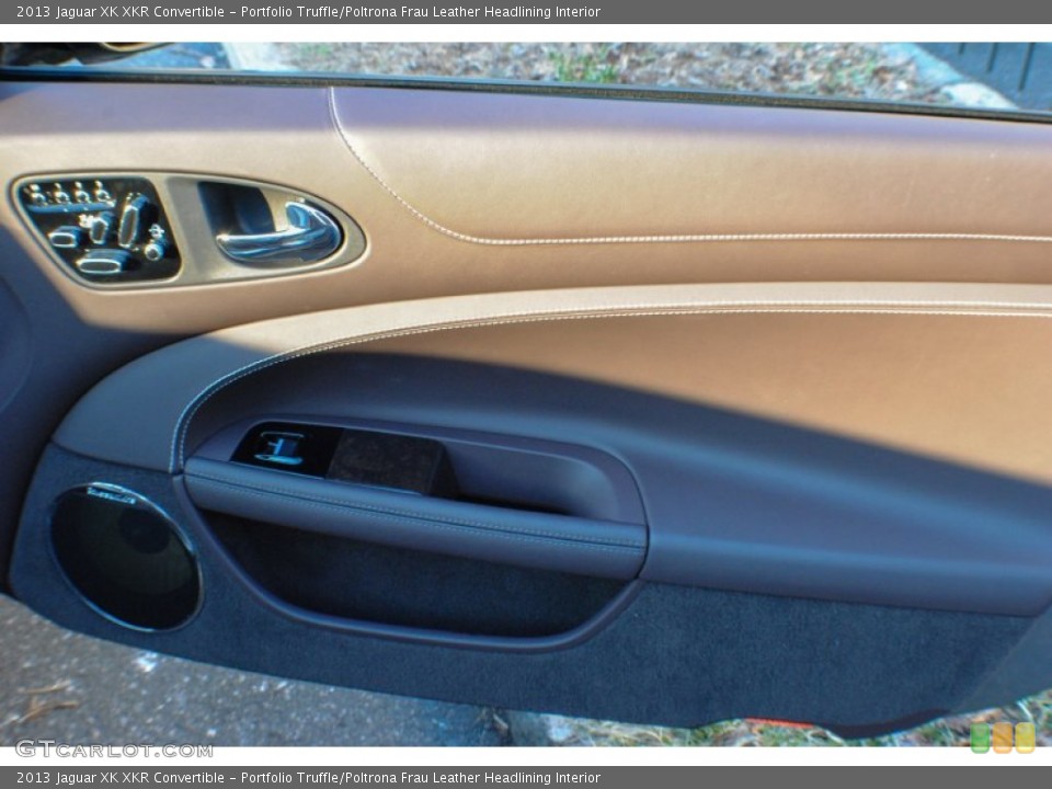 Portfolio Truffle/Poltrona Frau Leather Headlining Interior Door Panel for the 2013 Jaguar XK XKR Convertible #75568144