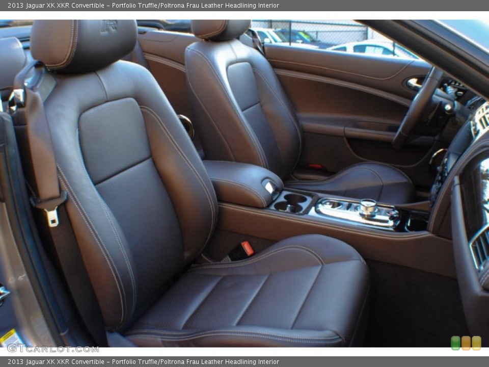 Portfolio Truffle/Poltrona Frau Leather Headlining Interior Front Seat for the 2013 Jaguar XK XKR Convertible #75568162
