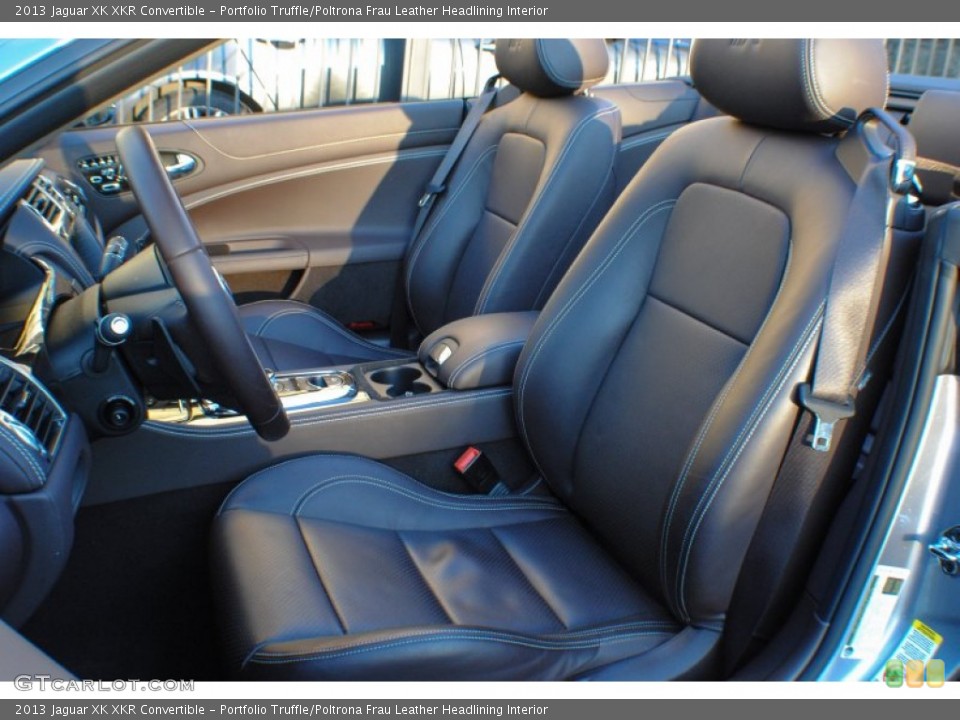 Portfolio Truffle/Poltrona Frau Leather Headlining Interior Front Seat for the 2013 Jaguar XK XKR Convertible #75568204