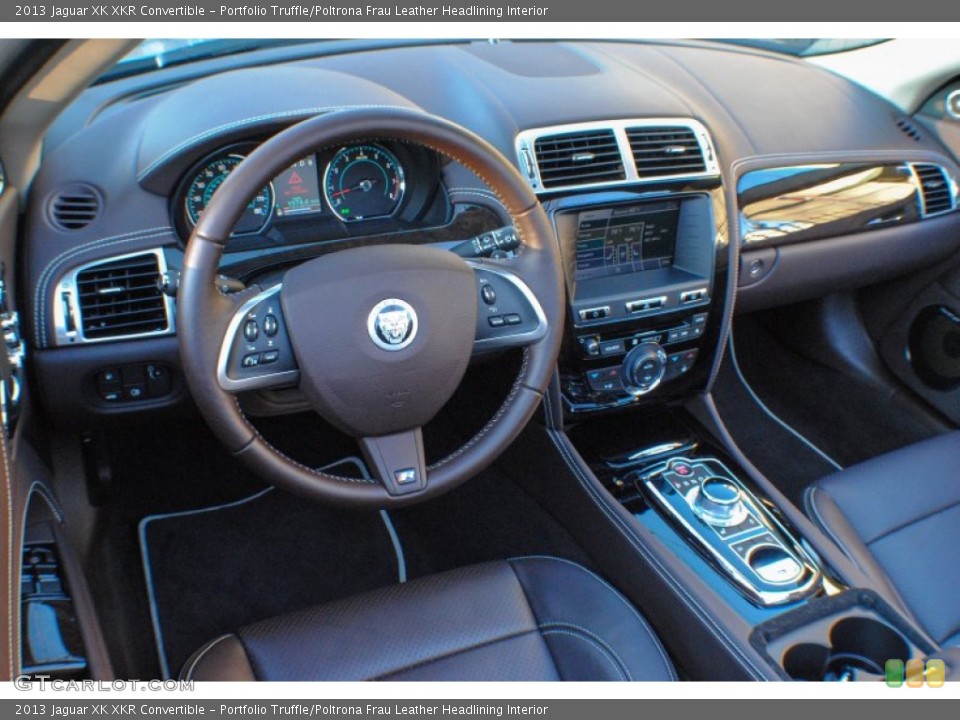 Portfolio Truffle/Poltrona Frau Leather Headlining Interior Dashboard for the 2013 Jaguar XK XKR Convertible #75568264