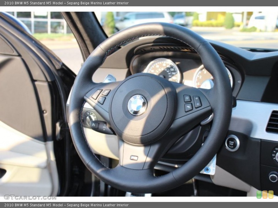 Sepang Beige Merino Leather Interior Steering Wheel for the 2010 BMW M5  #75571046
