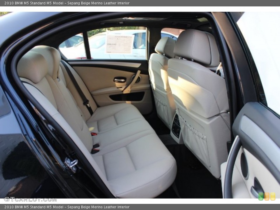 Sepang Beige Merino Leather Interior Rear Seat for the 2010 BMW M5  #75571202