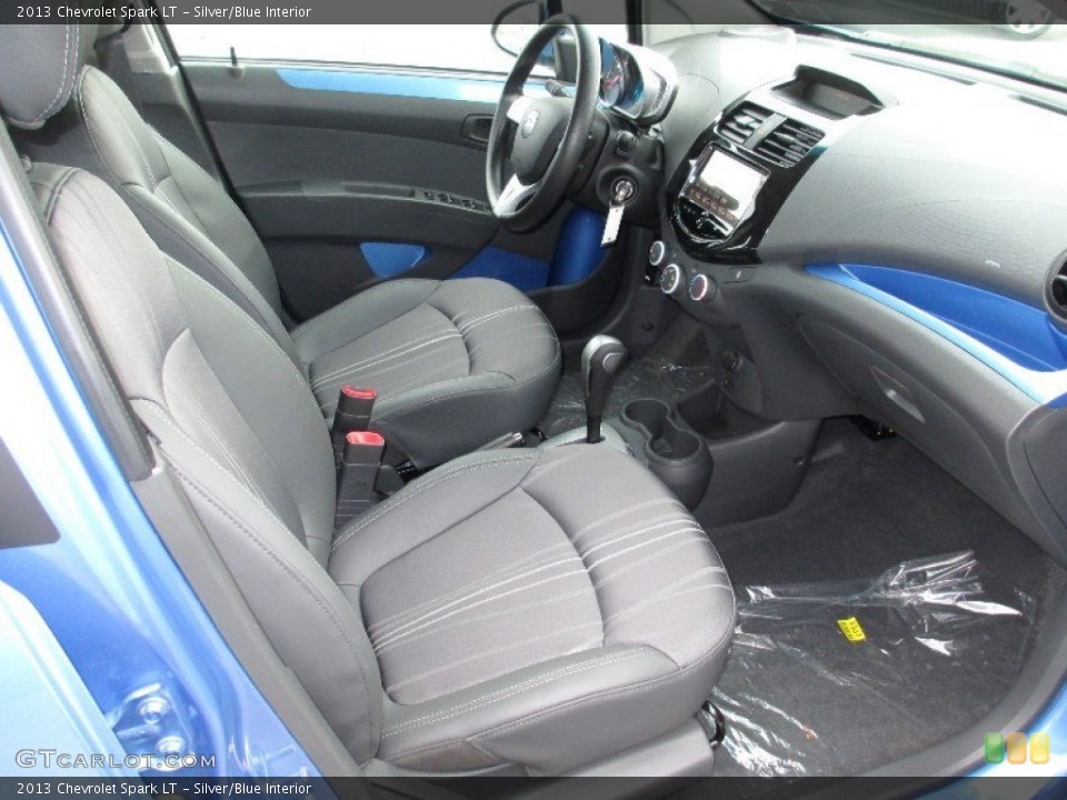 Silver/Blue Interior Photo for the 2013 Chevrolet Spark LT #75572075
