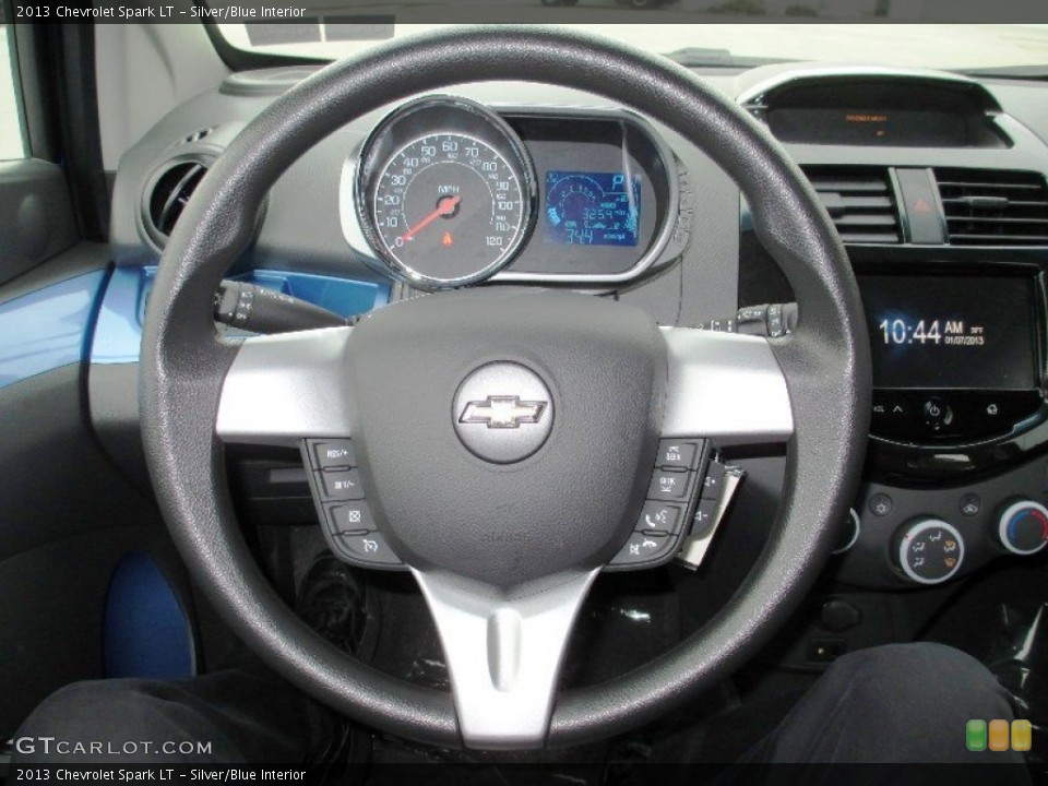 Silver/Blue Interior Steering Wheel for the 2013 Chevrolet Spark LT #75572492