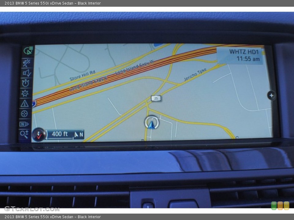 Black Interior Navigation for the 2013 BMW 5 Series 550i xDrive Sedan #75573374