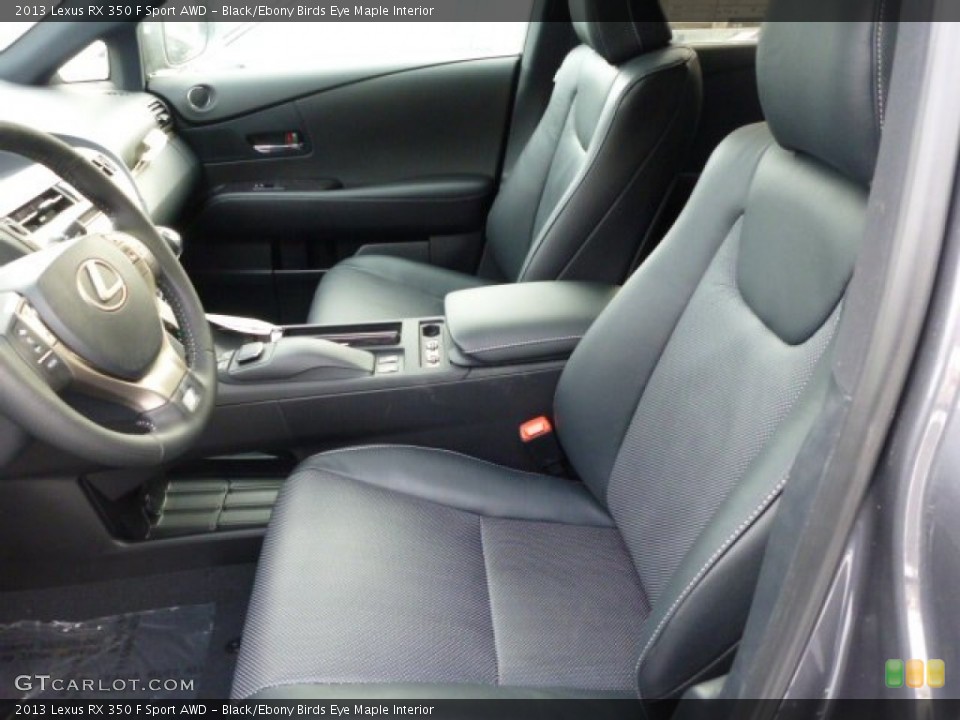 Black/Ebony Birds Eye Maple Interior Front Seat for the 2013 Lexus RX 350 F Sport AWD #75575075