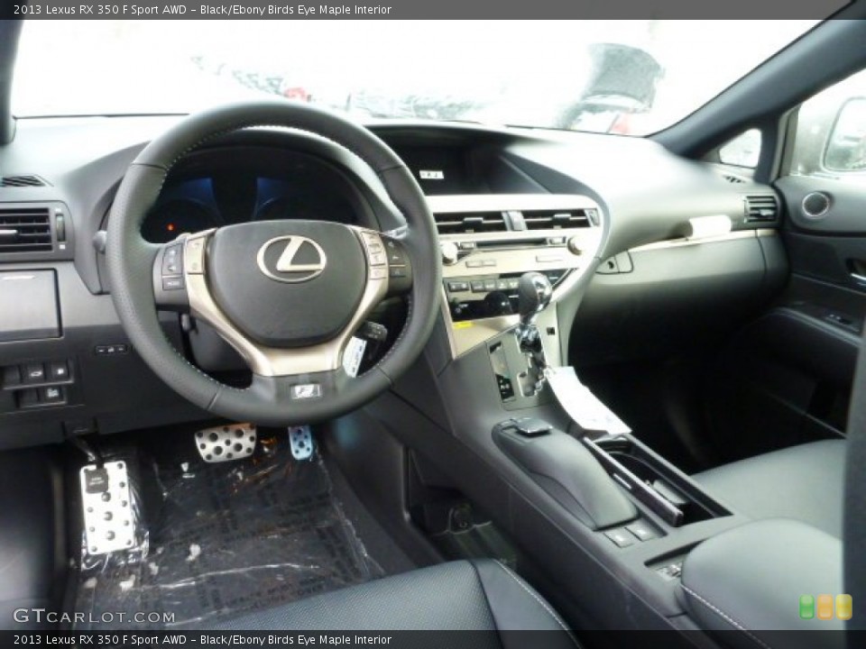 Black/Ebony Birds Eye Maple Interior Photo for the 2013 Lexus RX 350 F Sport AWD #75575104