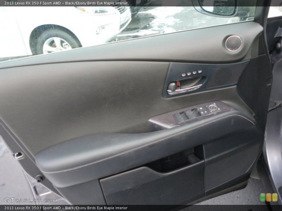 Black/Ebony Birds Eye Maple Interior Door Panel for the 2013 Lexus RX 350 F Sport AWD #75575114