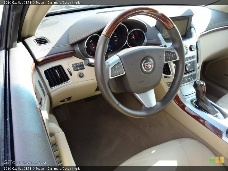 Cashmere/Cocoa Interior Steering Wheel for the 2010 Cadillac CTS 3.0 Sedan #75580003