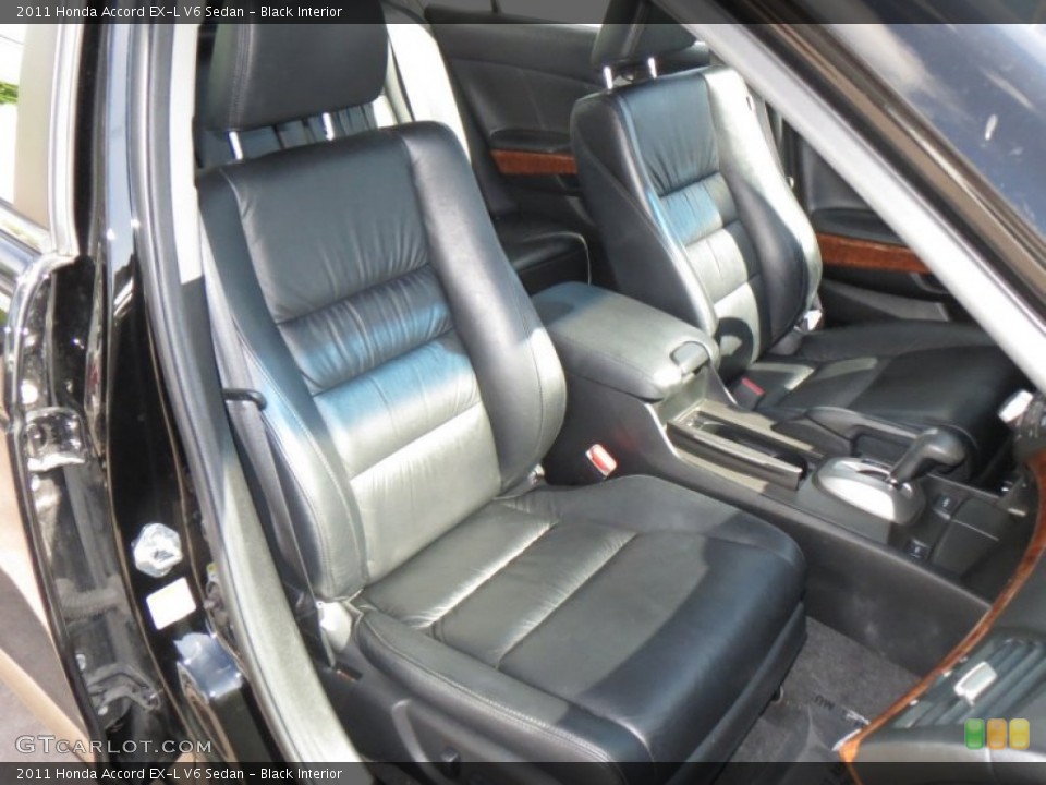 Black Interior Front Seat for the 2011 Honda Accord EX-L V6 Sedan #75582641