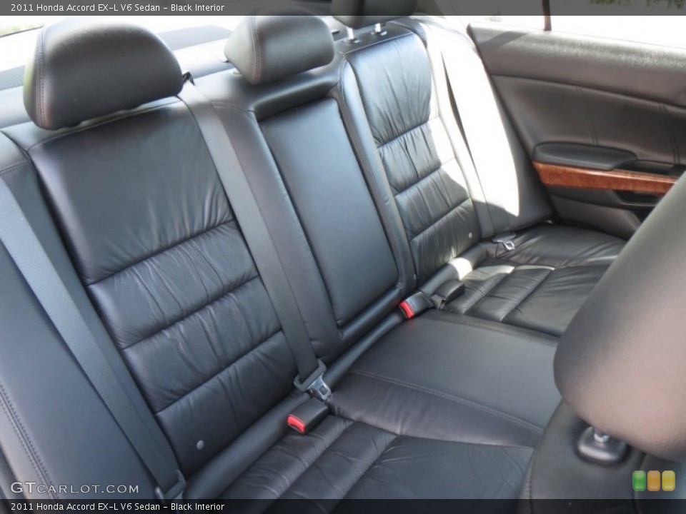 Black Interior Rear Seat for the 2011 Honda Accord EX-L V6 Sedan #75582658