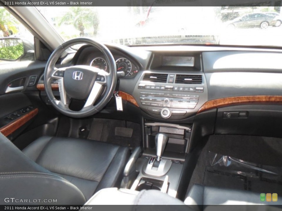 Black Interior Dashboard for the 2011 Honda Accord EX-L V6 Sedan #75582677