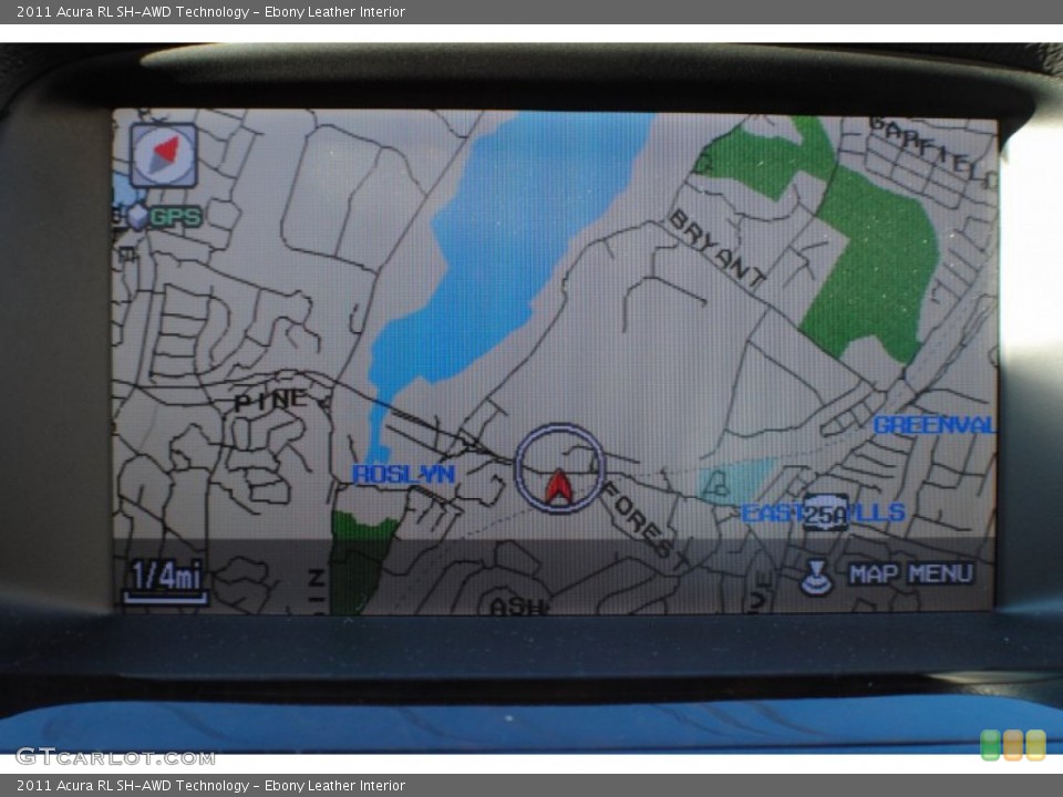 Ebony Leather Interior Navigation for the 2011 Acura RL SH-AWD Technology #75584030