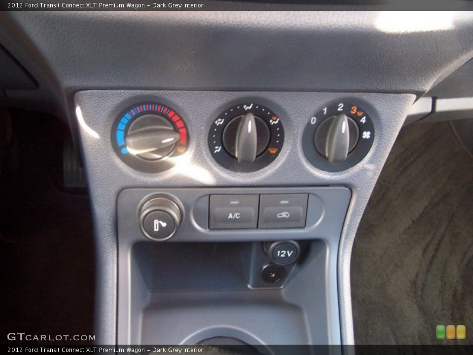 Dark Grey Interior Controls for the 2012 Ford Transit Connect XLT Premium Wagon #75586065