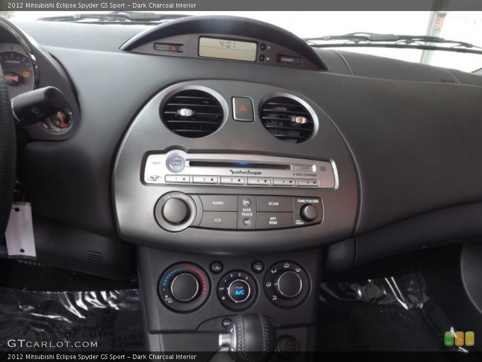 Dark Charcoal Interior Controls for the 2012 Mitsubishi Eclipse Spyder GS Sport #75590936