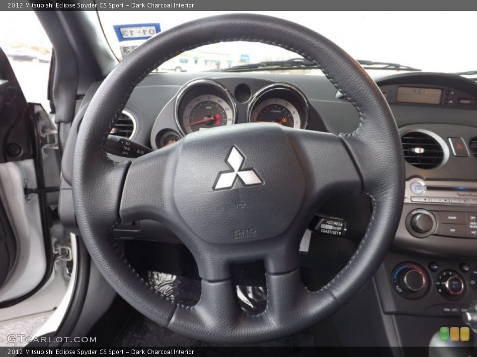 Dark Charcoal Interior Steering Wheel for the 2012 Mitsubishi Eclipse Spyder GS Sport #75590957