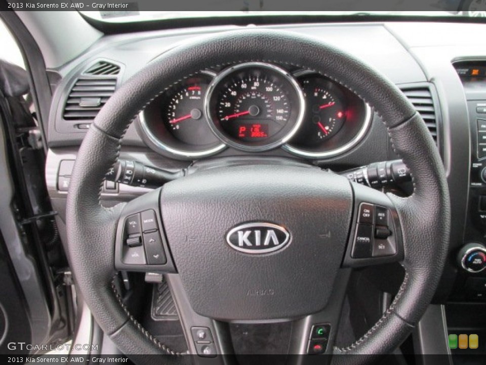 Gray Interior Steering Wheel for the 2013 Kia Sorento EX AWD #75595703