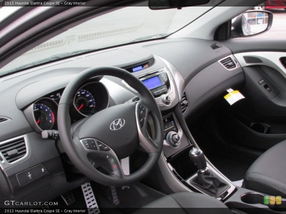Gray Interior Dashboard for the 2013 Hyundai Elantra Coupe SE #75598607