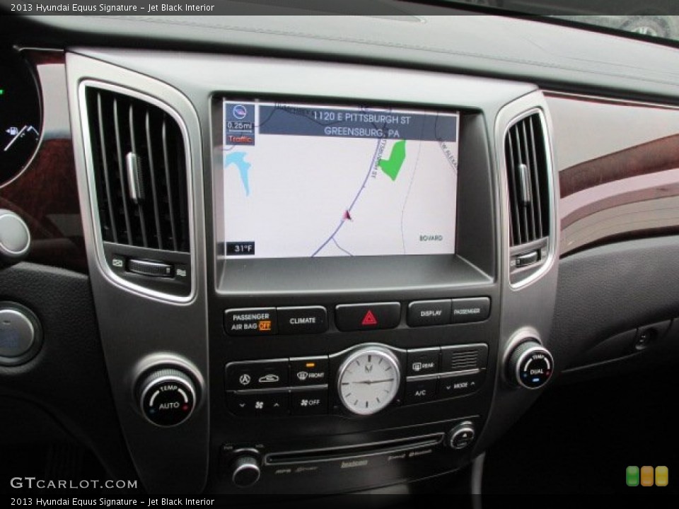 Jet Black Interior Navigation for the 2013 Hyundai Equus Signature #75600483