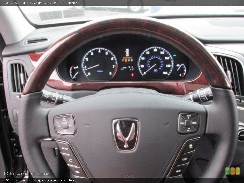 Jet Black Interior Steering Wheel for the 2013 Hyundai Equus Signature #75600515
